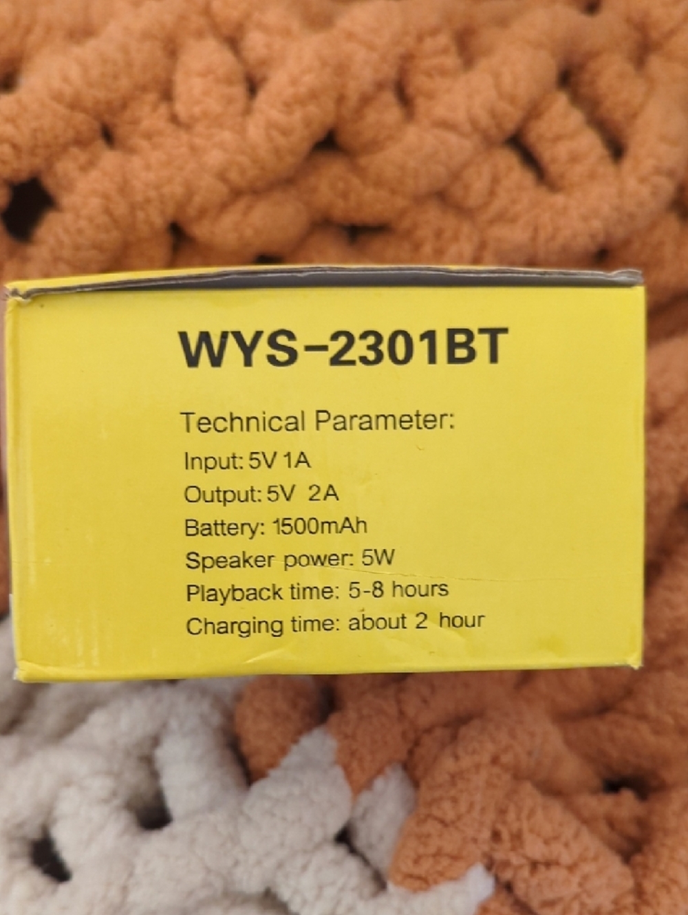 WYS-2301BT Compact Wireless Speaker - Yellow Box - Picture 2 of 2